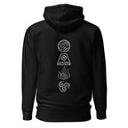 Elements Hoodie in Schwarz – Rückansicht