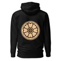Lotus Hoodie in Schwarz – Rückansicht