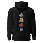 Elements Carton Hoodie in Schwarz – Rückansicht