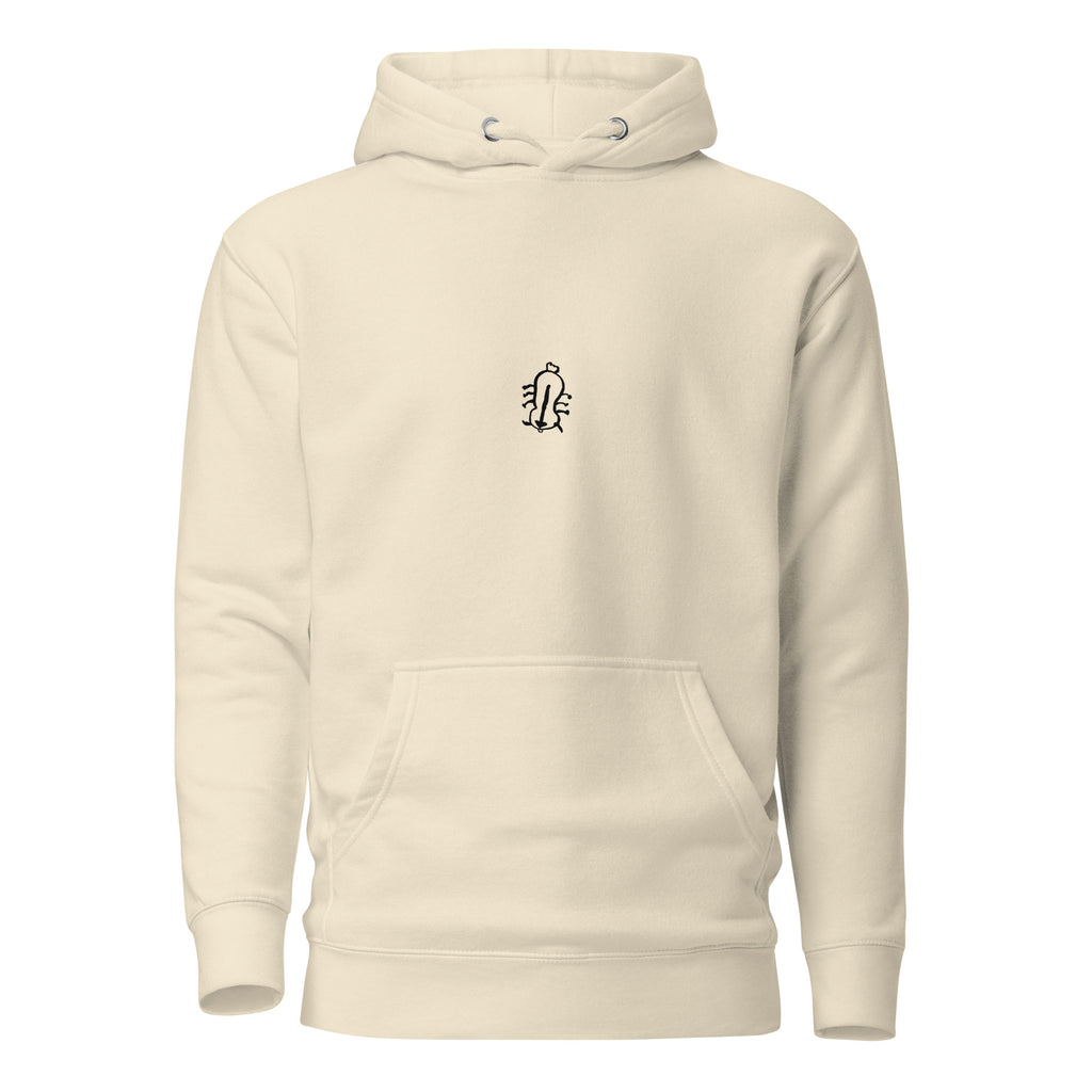 Appa sketch Hoodie in Bone – Vorderansicht