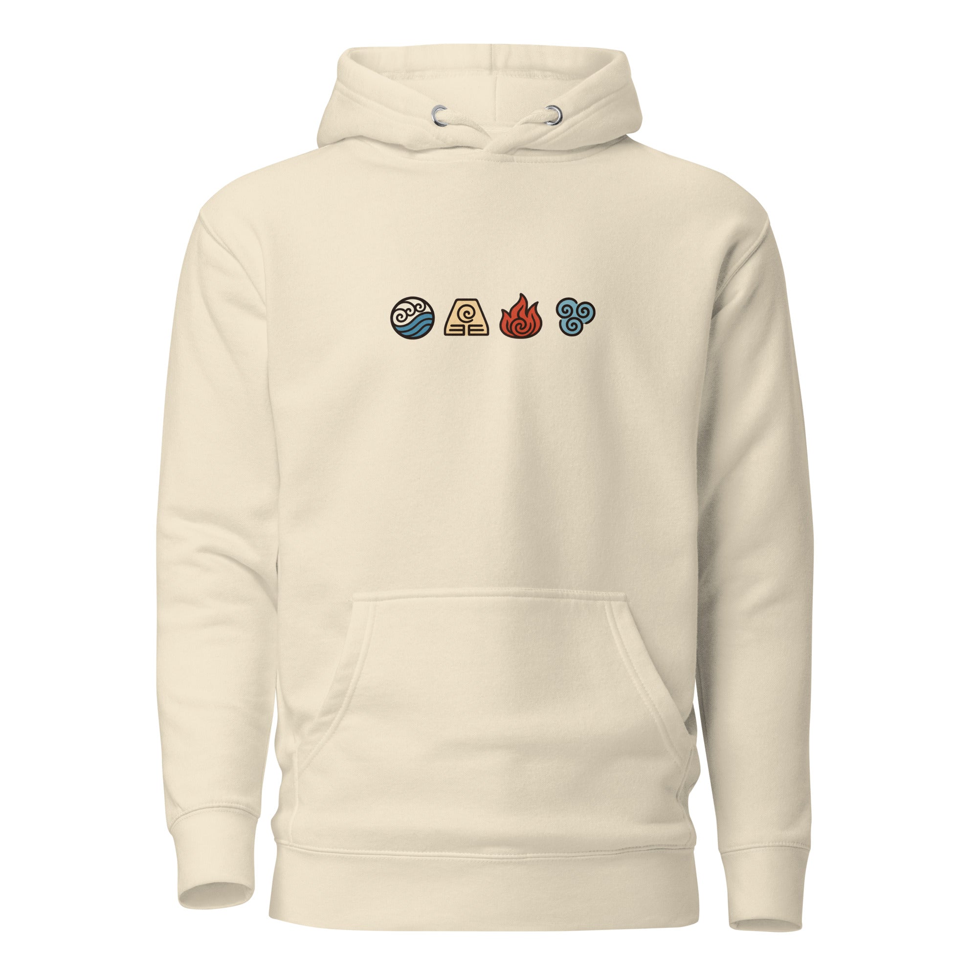 Elements Carton Hoodie in Bone – Vorderansicht