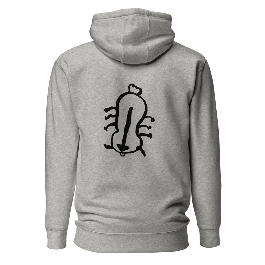 Appa sketch Hoodie in Carbon Grey – Rückansicht