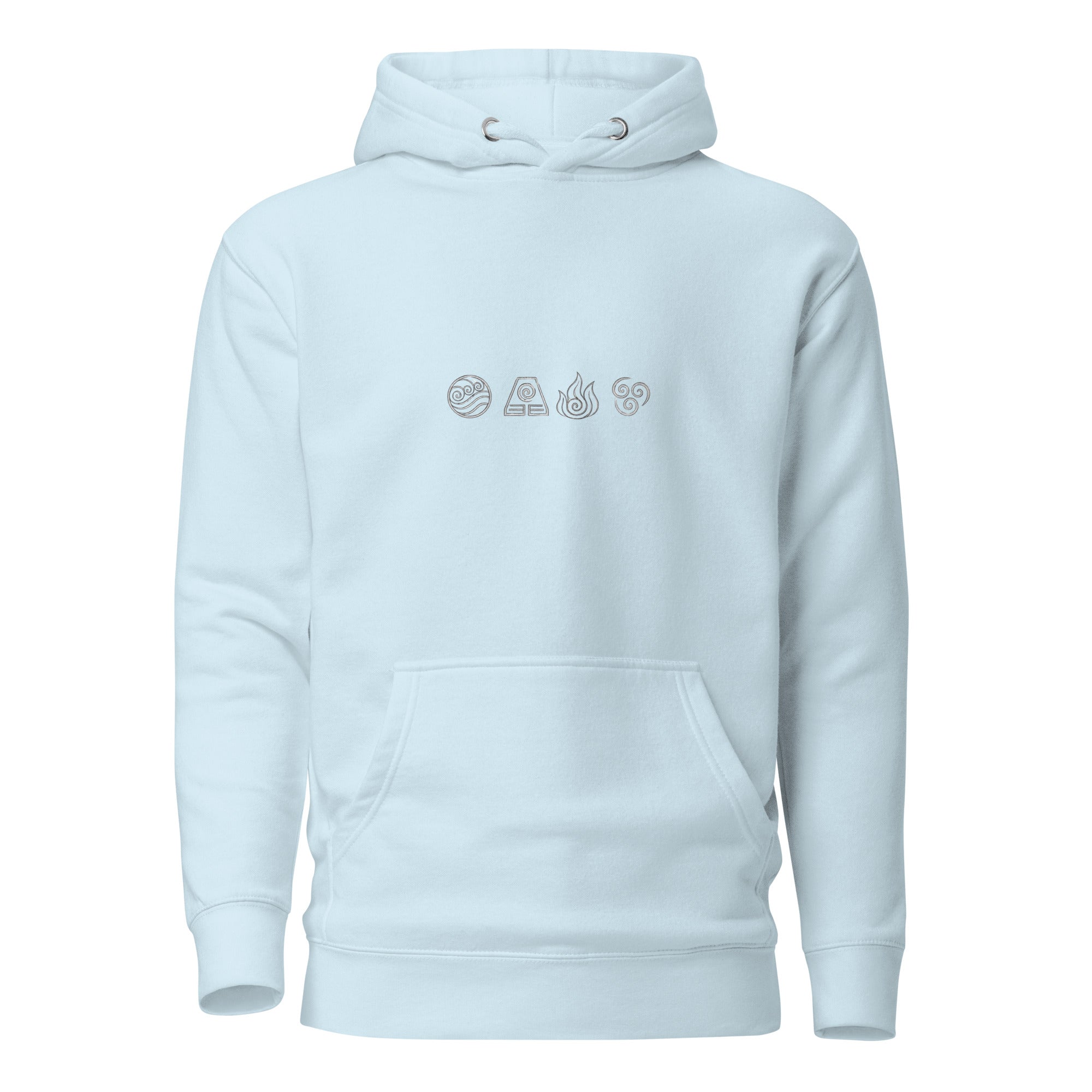Elements Hoodie in Sky Blue – Vorderansicht
