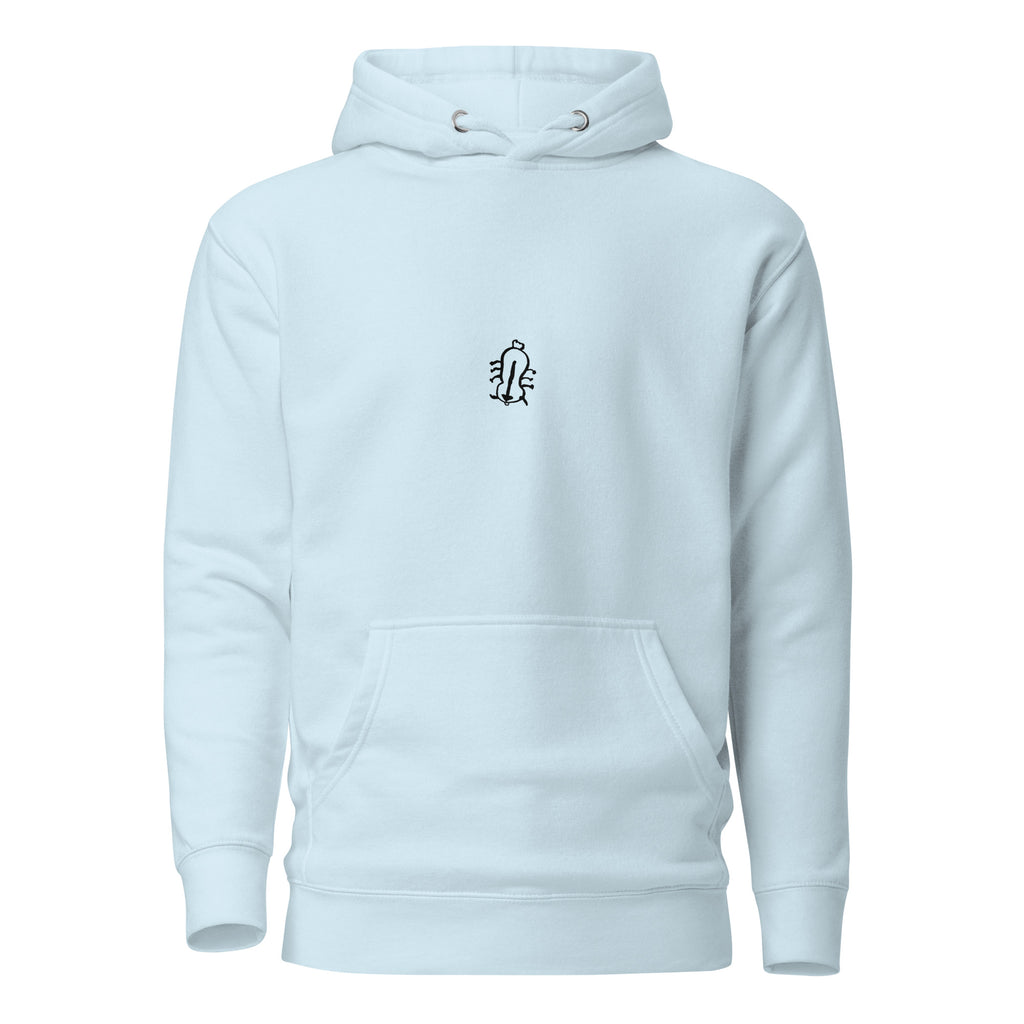 Appa sketch Hoodie in Sky Blue – Vorderansicht