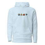 Elements Carton Hoodie in Sky Blue – Vorderansicht