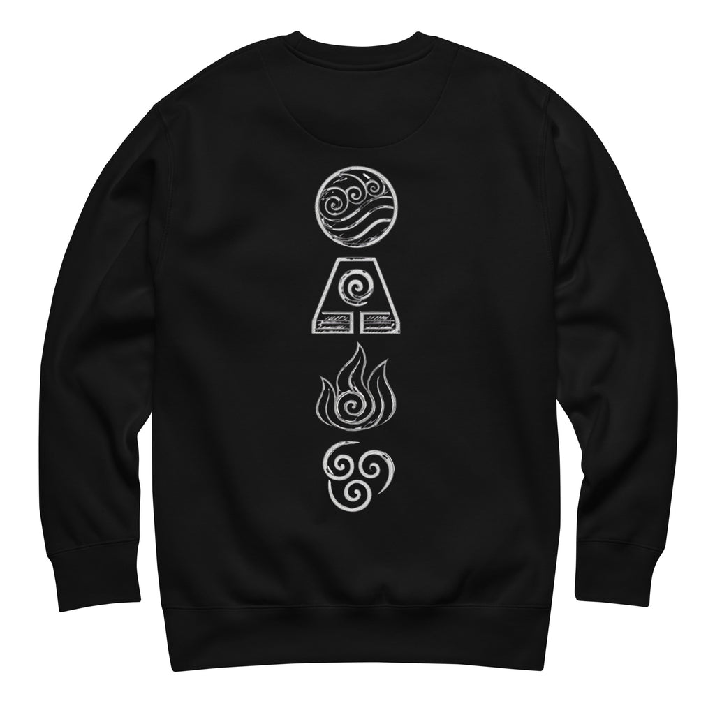 Elements Sweatshirt in Schwarz – Rückansicht