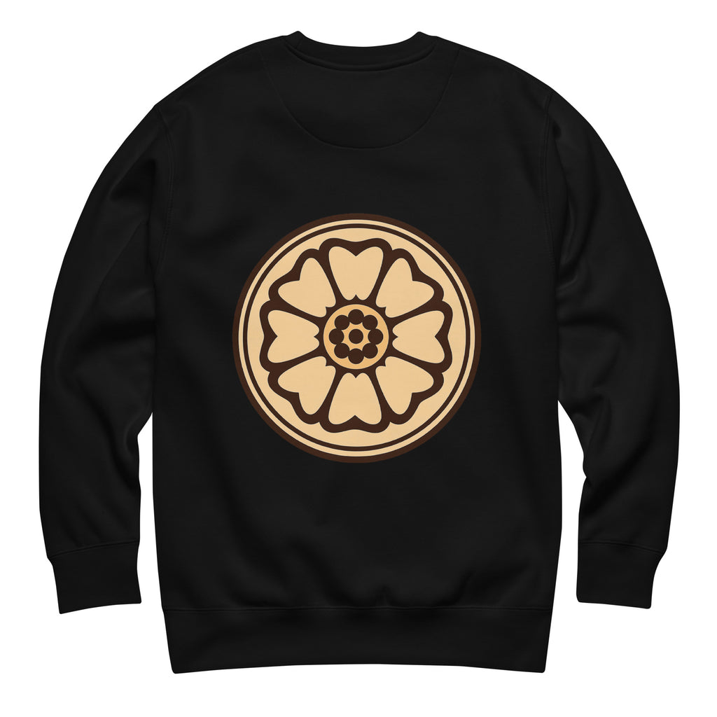 Lotus Sweatshirt in Schwarz – Rückansicht