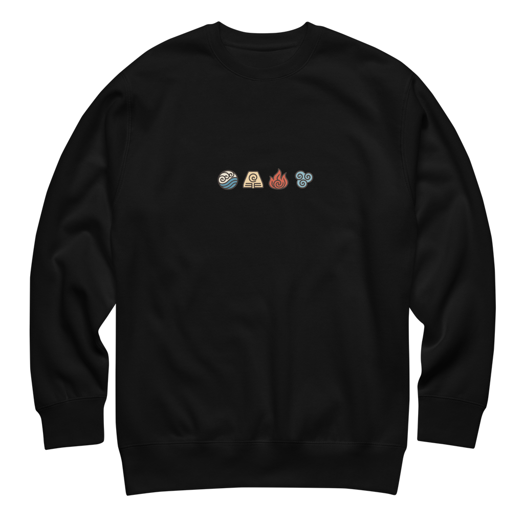 Elements Carton Sweatshirt in Schwarz – Vorderansicht