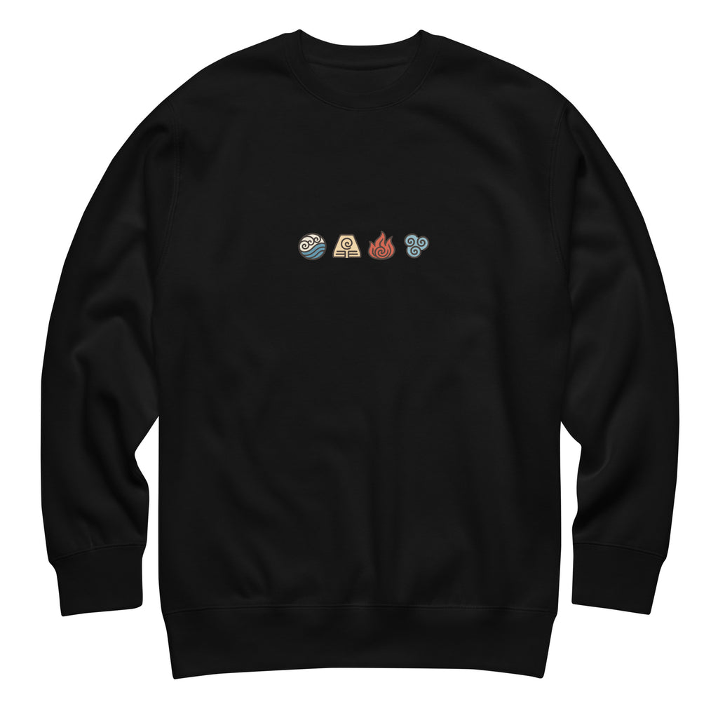 Elements Carton Sweatshirt - Minimal in Schwarz – Vorderansicht