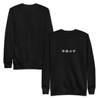 Elements Carton Sweatshirt - Minimal in Schwarz – Vorder- und Rückansicht