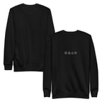 Elements Sweatshirt - Minimal in Schwarz – Vorder- und Rückansicht