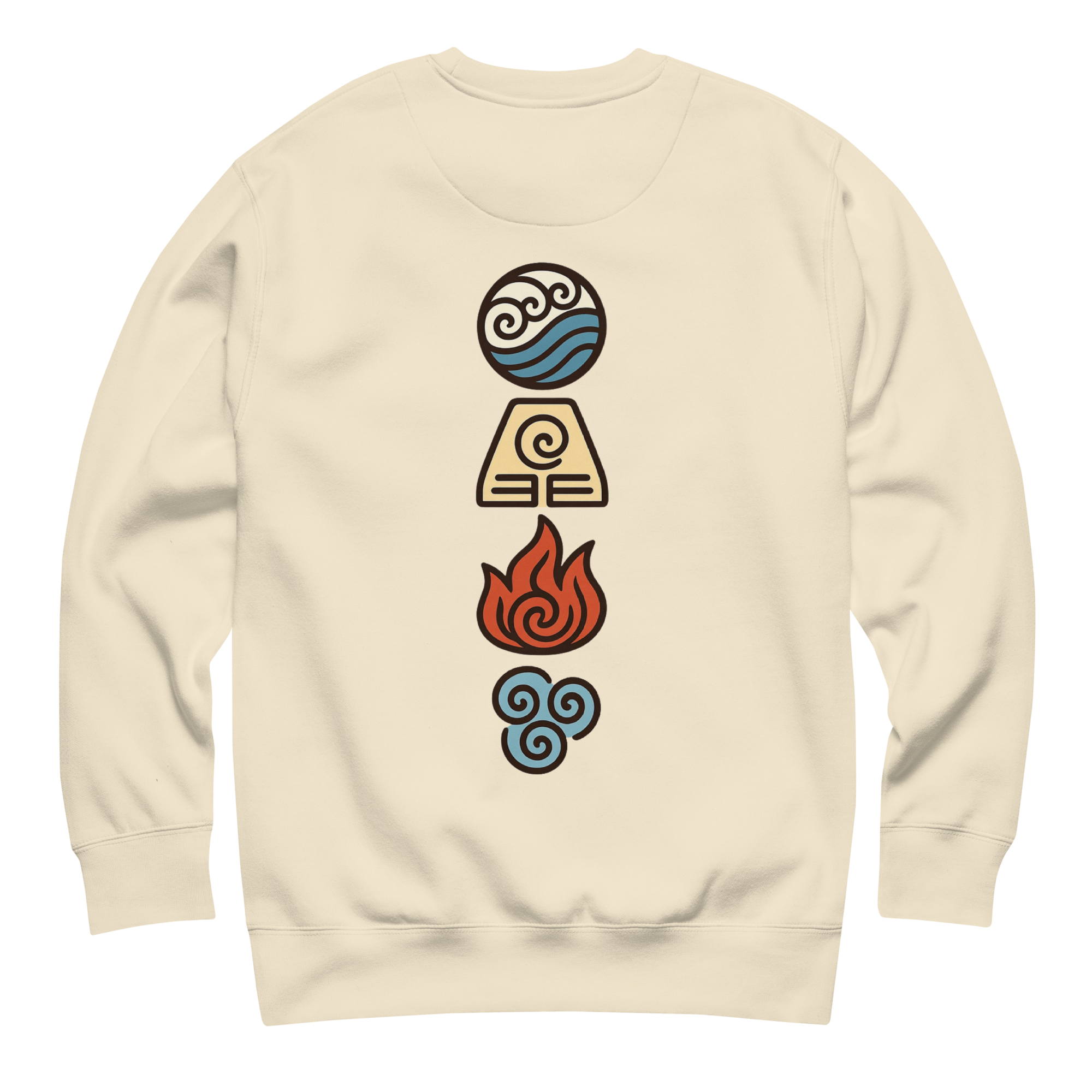 Elements Carton Sweatshirt in Bone – Rückenansicht