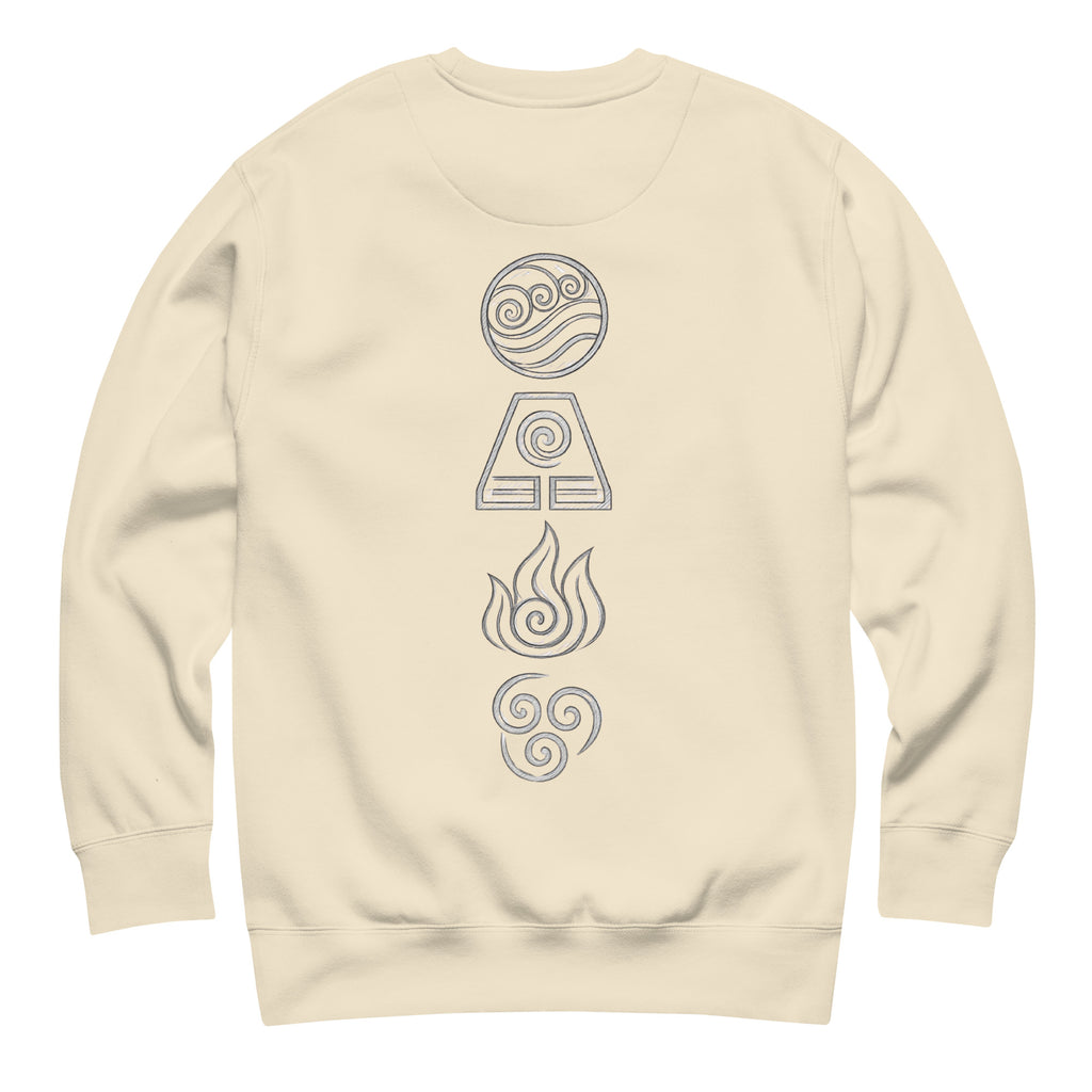 Elements Sweatshirt in Bone – Rückansicht