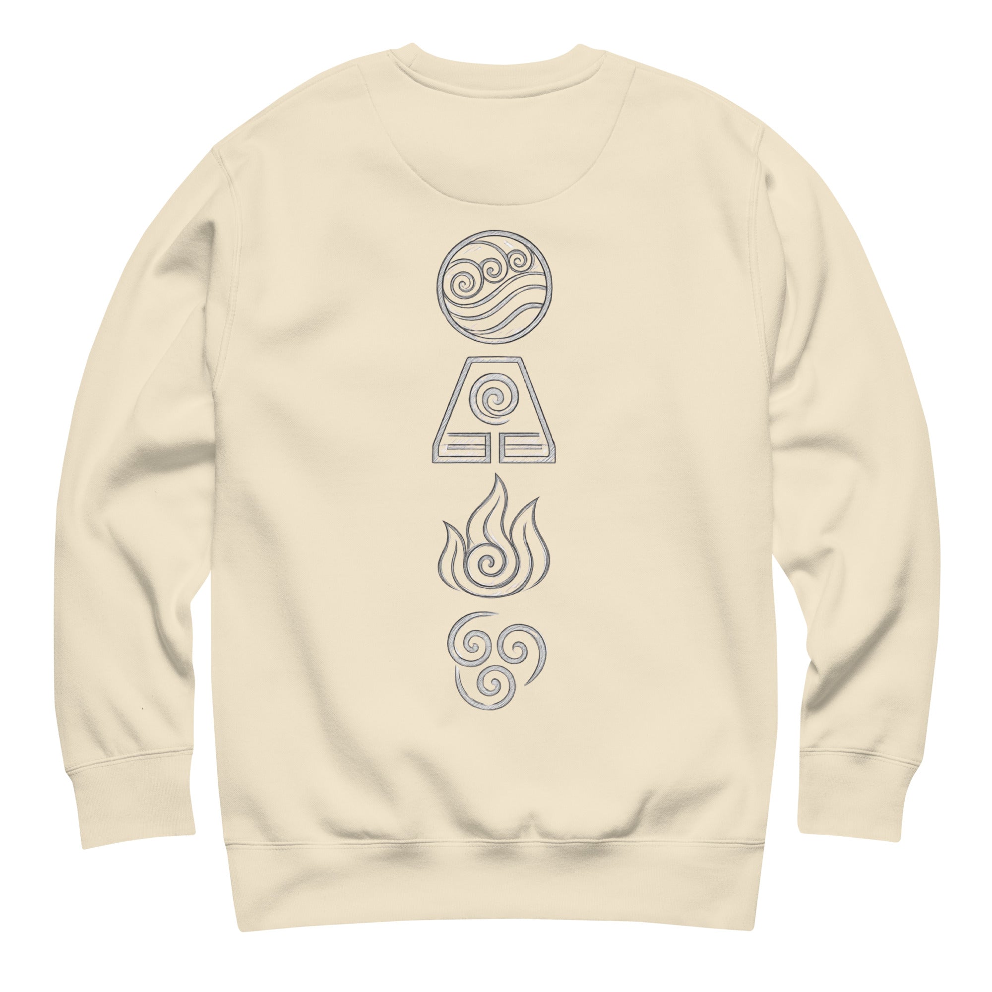 Elements Sweatshirt in Bone – Rückansicht