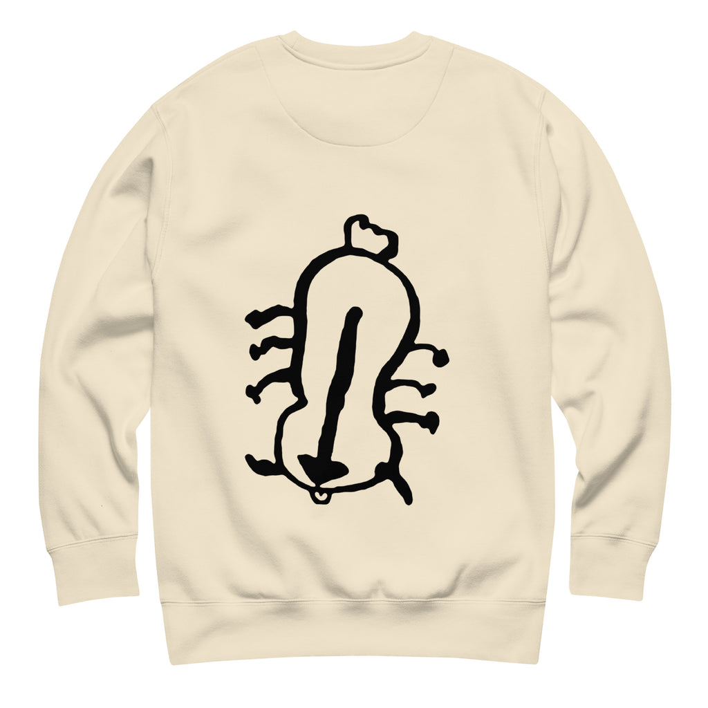 Appa sketch Sweatshirt in Bone – Rückansicht