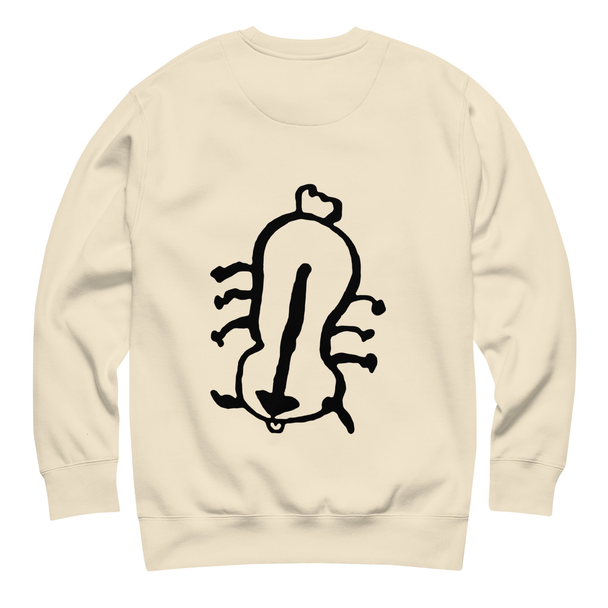 Appa sketch Sweatshirt in Bone – Rückansicht
