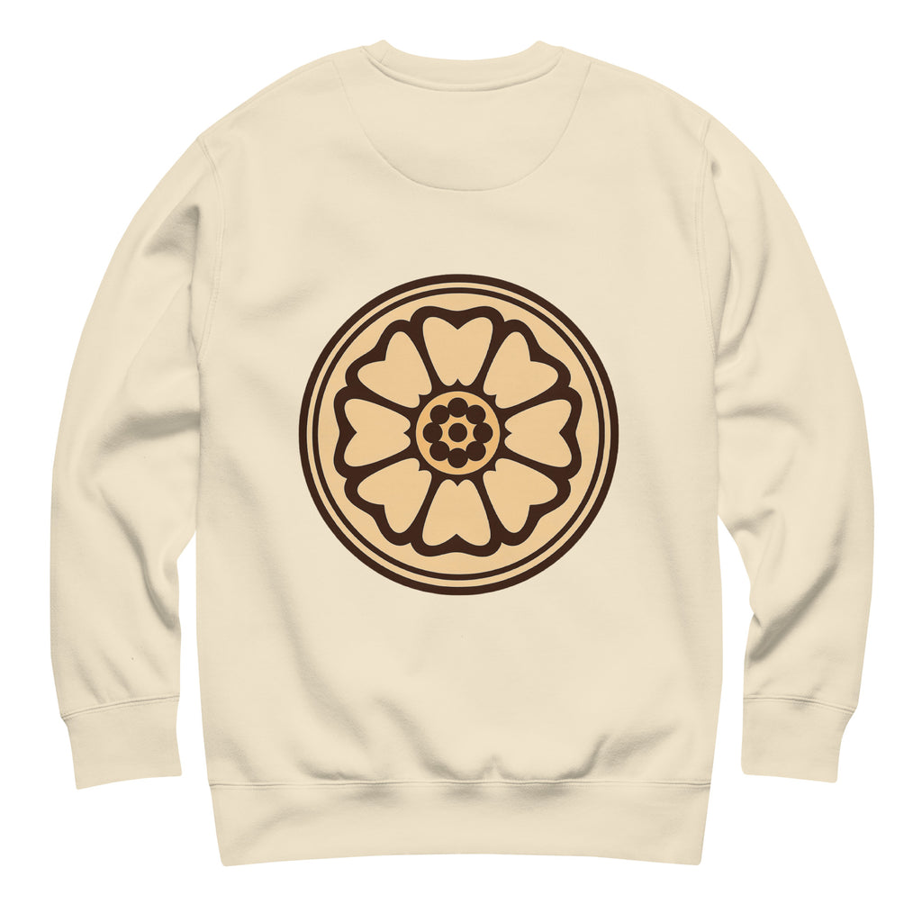 Lotus Sweatshirt in Bone – Rückansicht