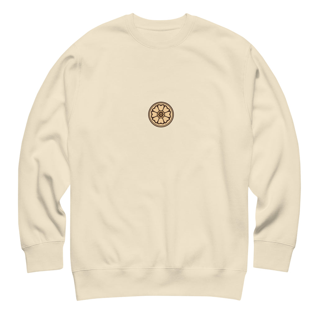 Lotus Sweatshirt in Bone – Vorderansicht