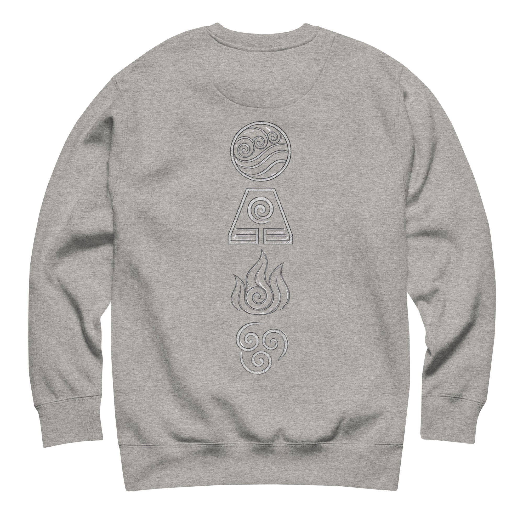 Elements Sweatshirt in Carbon Grey – Rückansicht