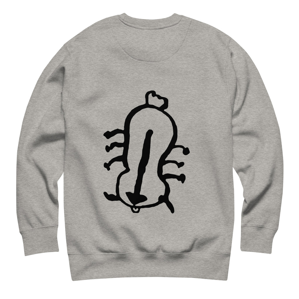 Appa sketch Sweatshirt in Carbon Grey – Rückansicht