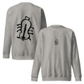 Appa sketch Sweatshirt in Carbon Grey – Vorder- und Rückansicht