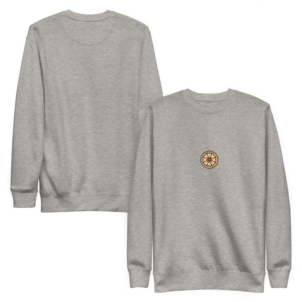 Lotus Sweatshirt - Minimal in Carbon Grey – Vorder- und Rückansicht