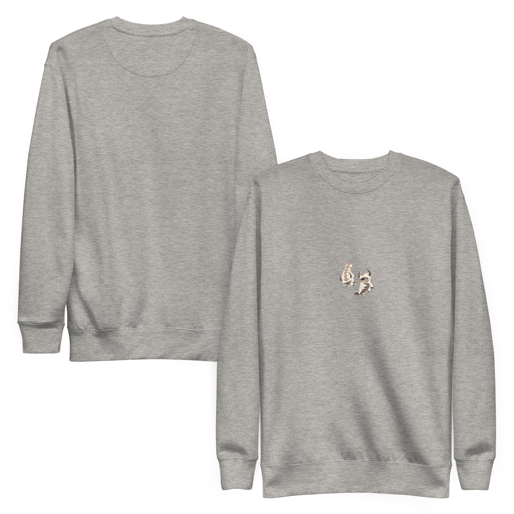 Appa Sweatshirt - Minimal in Carbon Grey – Vorder- und Rückansicht