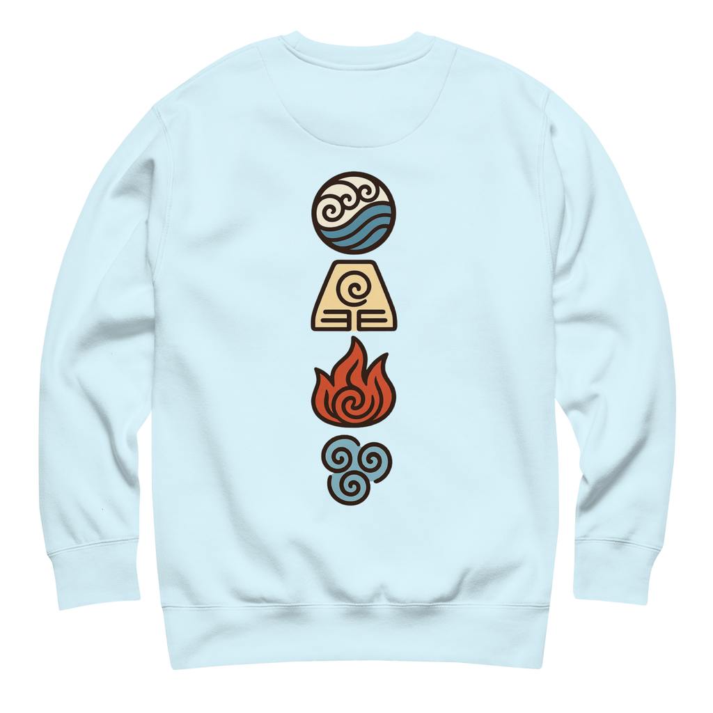 Elements Carton Sweatshirt in Sky Blue – Rückenansicht