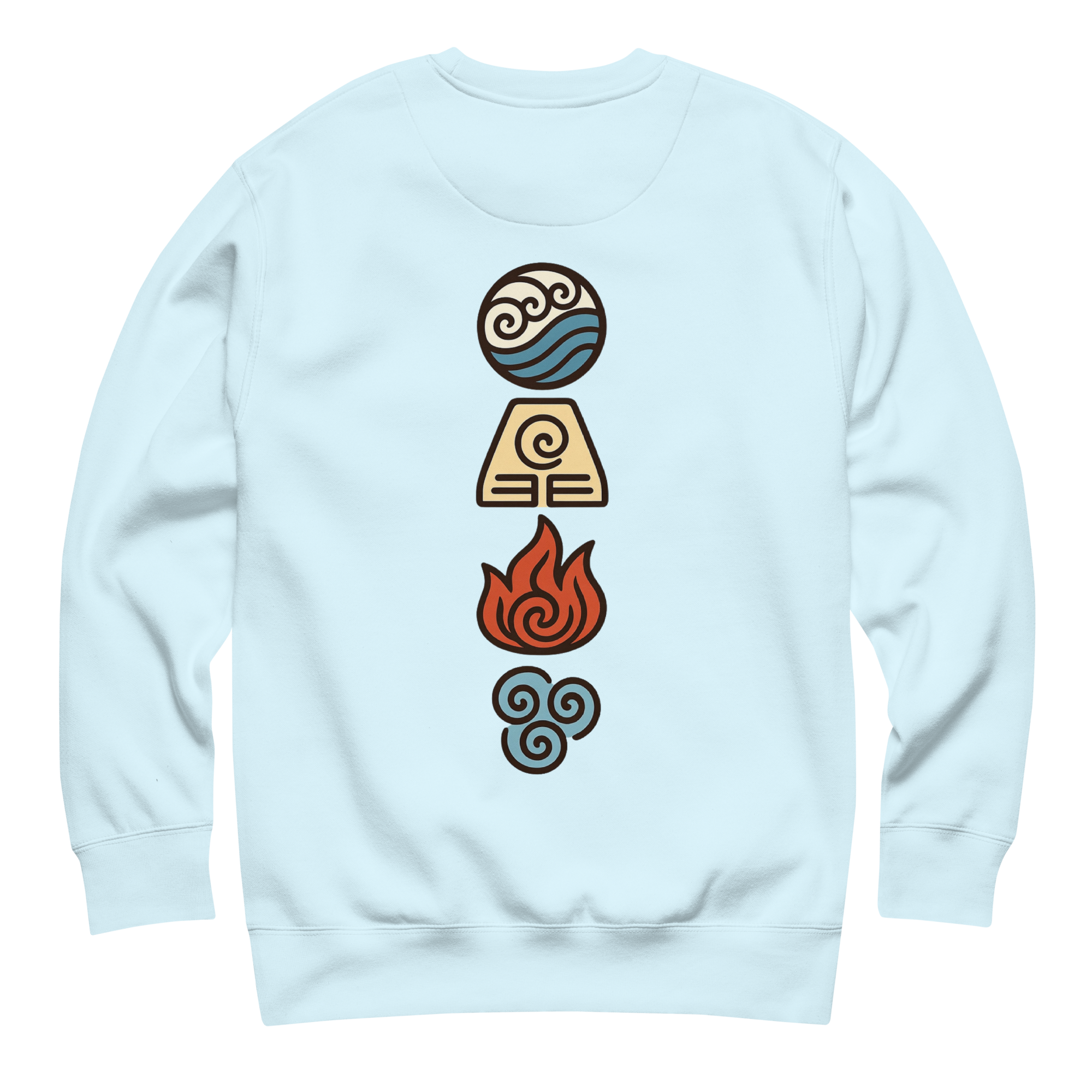 Elements Carton Sweatshirt in Sky Blue – Rückenansicht
