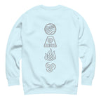 Elements Sweatshirt in Sky Blue – Rückansicht