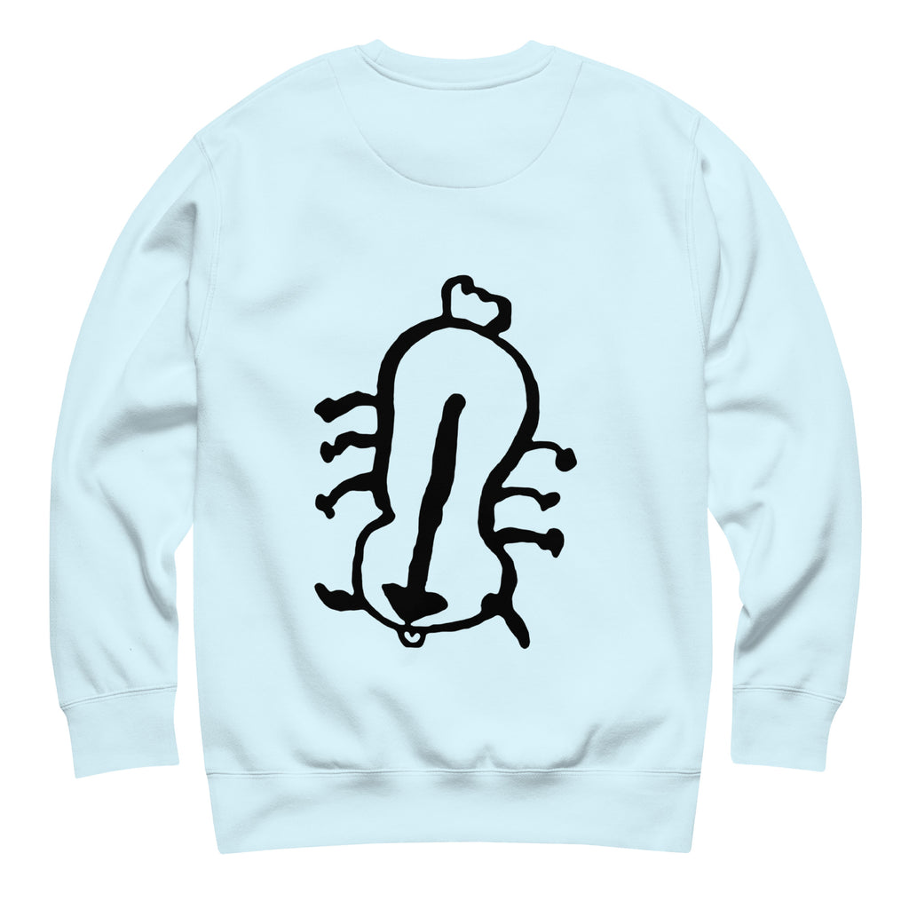 Appa sketch Sweatshirt in Sky Blue – Rückansicht