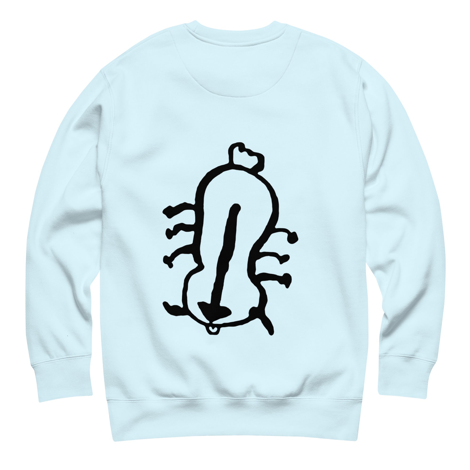 Appa sketch Sweatshirt in Sky Blue – Rückansicht