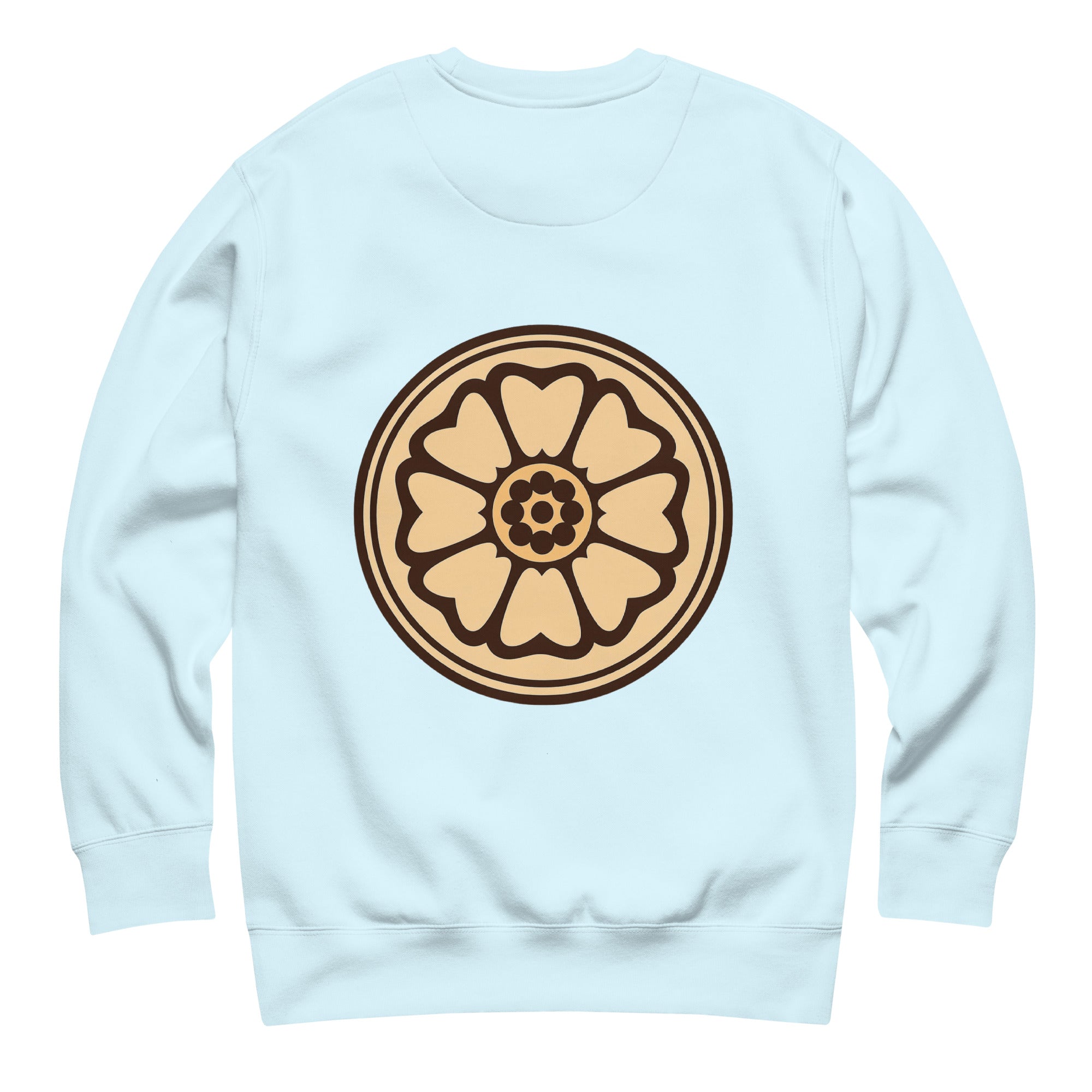 Lotus Sweatshirt in Sky Blue – Rückansicht