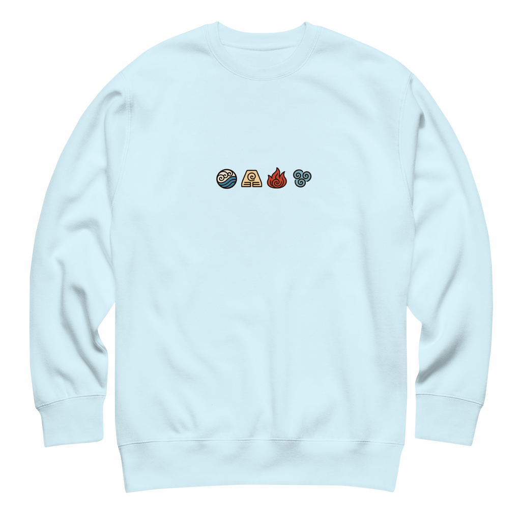 Elements Carton Sweatshirt in Sky Blue – Vorderansicht