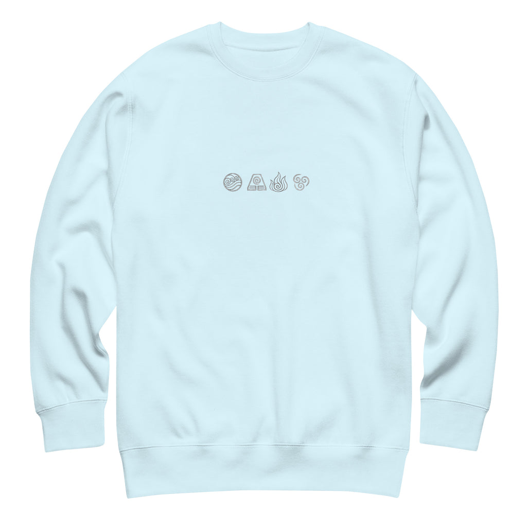 Elements Sweatshirt in Sky Blue – Vorderansicht