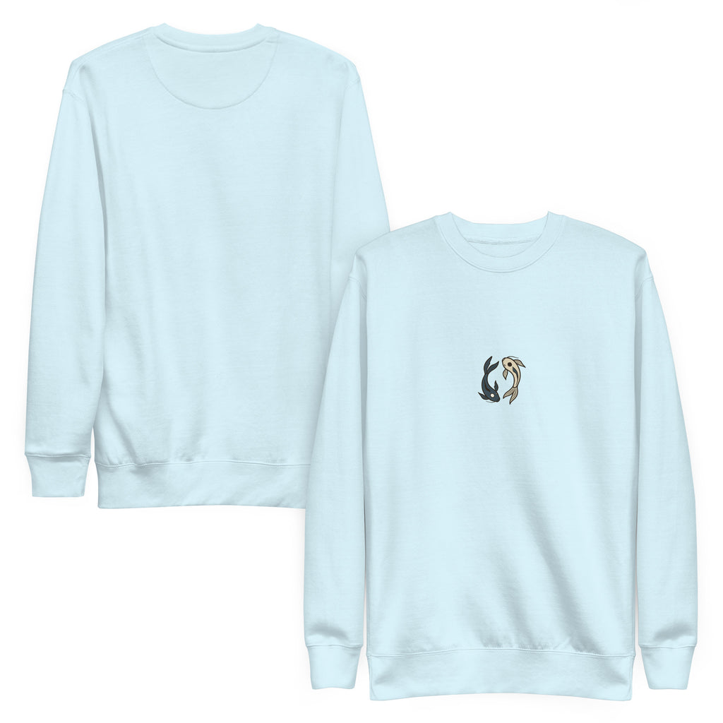 Tui und La Sweatshirt - Minimal in Sky Blue – Vorder- und Rückansicht