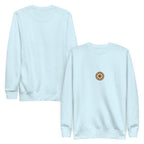 Lotus Sweatshirt - Minimal in Sky Blue – Vorder- und Rückansicht