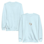 Appa Sweatshirt - Minimal in Sky Blue – Vorder- und Rückansicht