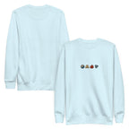 Elements Carton Sweatshirt - Minimal in Sky Blue – Vorder- und Rückansicht