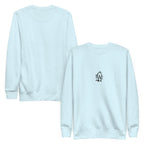 Appa sketch Sweatshirt - Minimal in Sky Blue – Vorder- und Rückansicht
