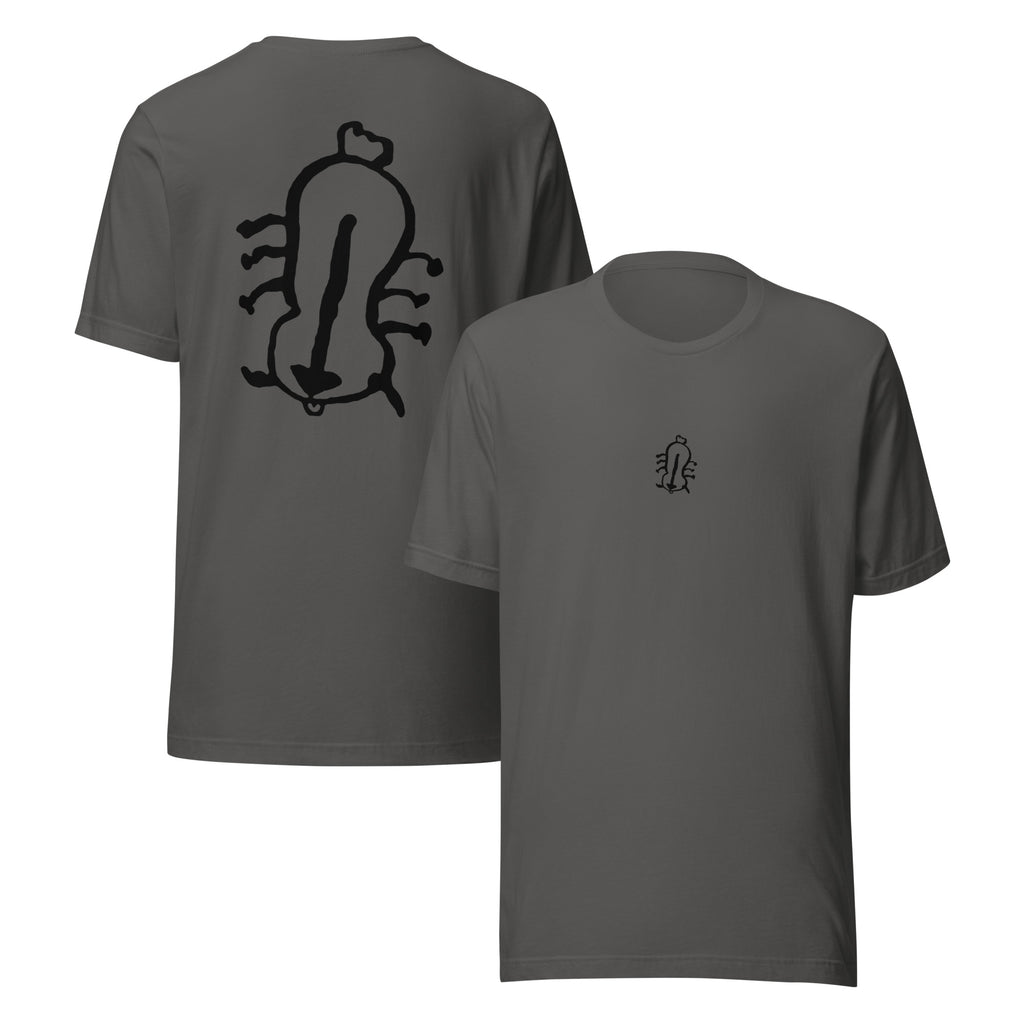 Appa sketch Shirt in Asphalt – Vorder- und Rückansicht