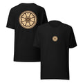 Lotus Shirt in Schwarz – Vorder- und Rückansicht