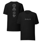 Elements Shirt in Schwarz – Vorder- und Rückansicht