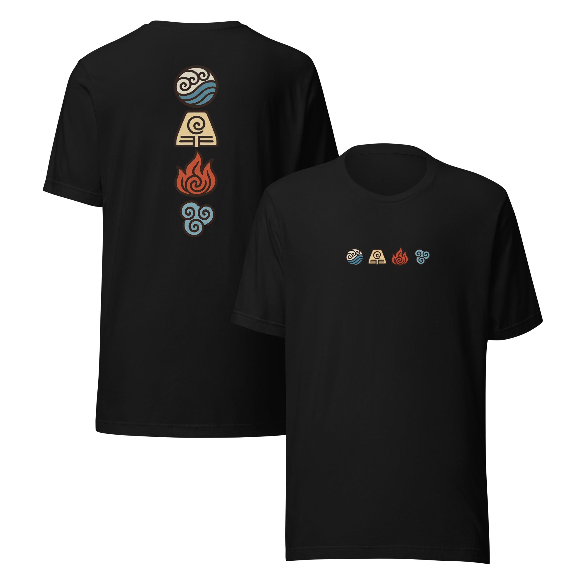 Elements Carton Shirt in Schwarz – Vorder- und Rückansicht