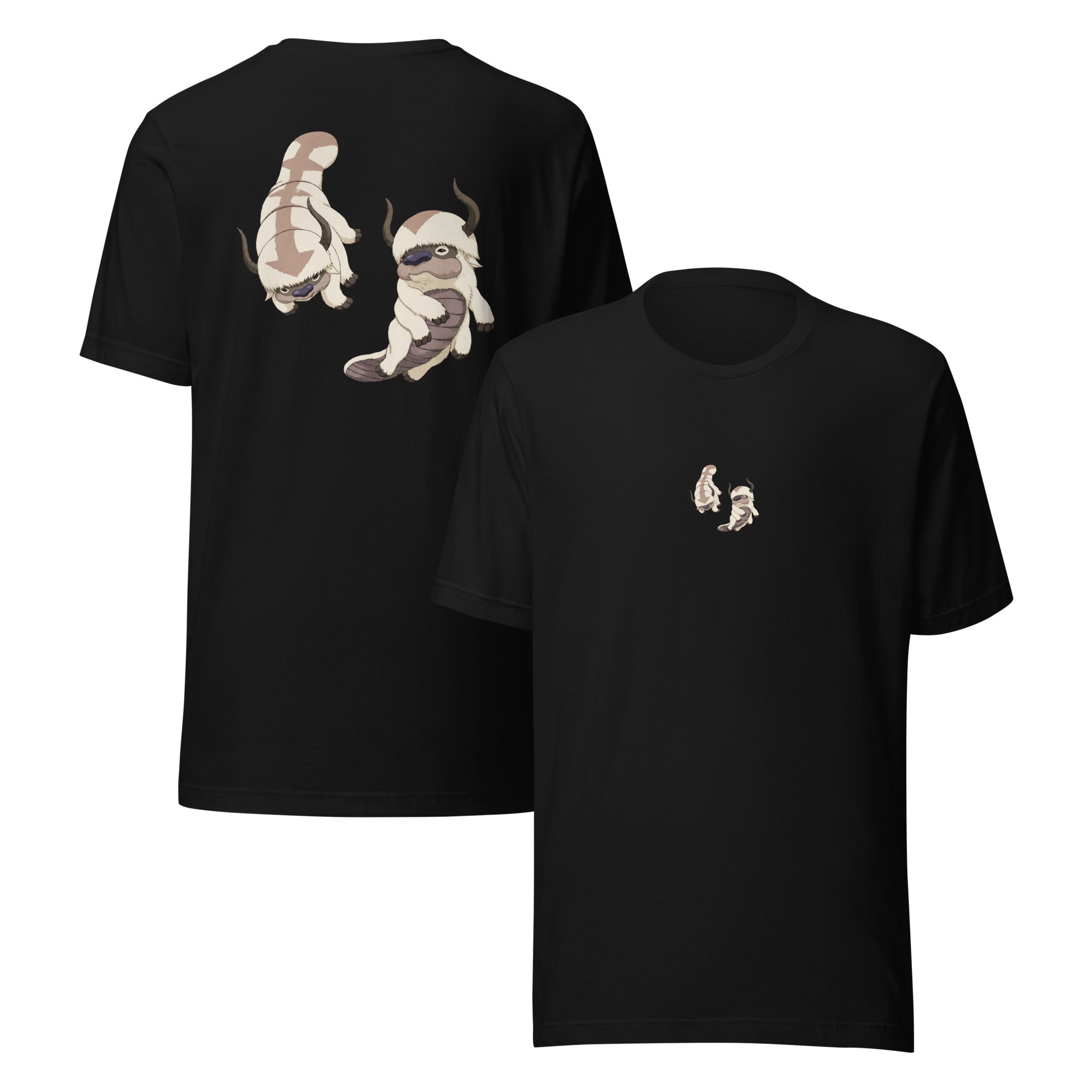 Appa Shirt in Schwarz – Vorder- und Rückansicht