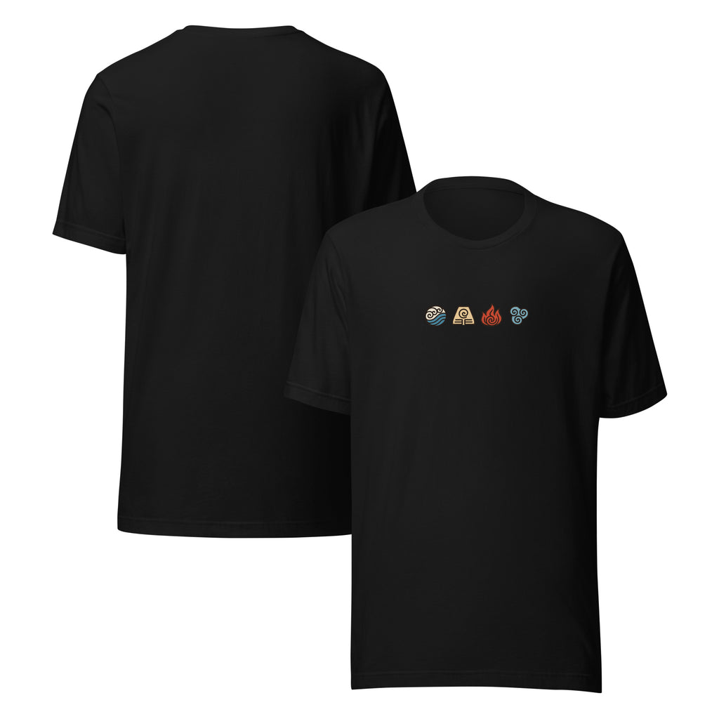 Elements Carton Shirt - Minimal in Schwarz – Vorder- und Rückansicht